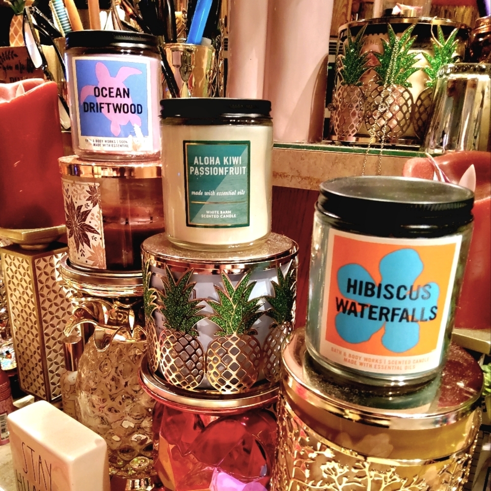 Bath and Body Works Tropical Single Wick Candles Set of 3